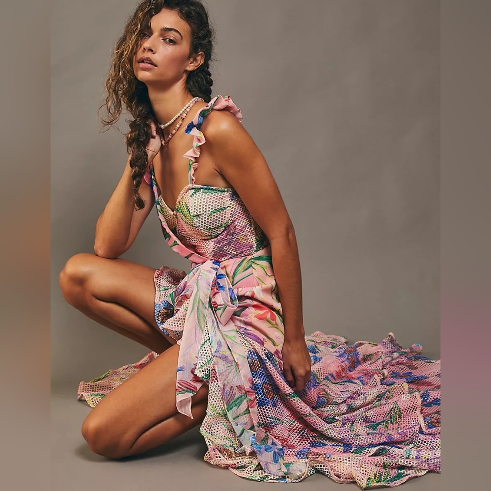 PatBO Iris Lace Bustier Maxi Dress - Picture 2 of 4